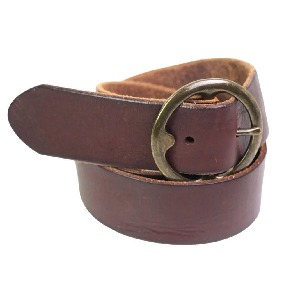 Treasure & Bond BROWN REAL LEATHER 1 3/8